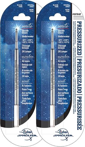 Fisher Space Pen Fine Point Pressurized Cartridge Refill, Black Ink, 2 Pack in Kuwait