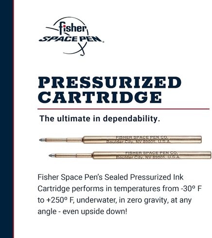 Fisher Space Pen Fine Point Pressurized Cartridge Refill, Black Ink, 2 Pack in Kuwait