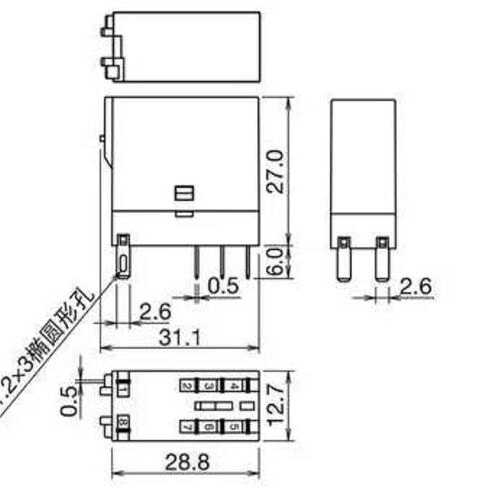 5 قطعة/الوحدة التتابع RJ2S-CL-D24 DC24V 8A 24V 8 دبابيس in Kuwait