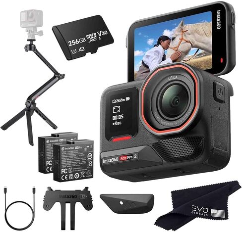 Insta360 Ace Pro 2 Multimount Bundle- 8K Waterproof Action Camera Co-Engineered with Leica, Flagship 1/1.3" Sensor, 8K30, 4K60fps, 50MP, 2.5" Flip Screen|Bundle Includes Multi Mount (128GB) in Saudi Arabia