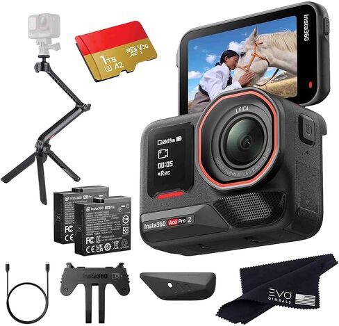 Insta360 Ace Pro 2 Multimount Bundle- 8K Waterproof Action Camera Co-Engineered with Leica, Flagship 1/1.3" Sensor, 8K30, 4K60fps, 50MP, 2.5" Flip Screen|Bundle Includes Multi Mount (128GB) in Saudi Arabia