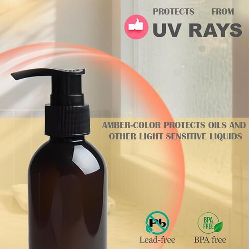 حاوية زيت الجسم، موزع زيت الجسم مع مضخة لوشن، بلاستيك مانع للتسرب وخالي من مادة BPA، قطعتان in Kuwait