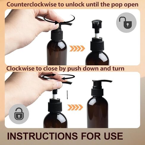 حاوية زيت الجسم، موزع زيت الجسم مع مضخة لوشن، بلاستيك مانع للتسرب وخالي من مادة BPA، قطعتان in Kuwait