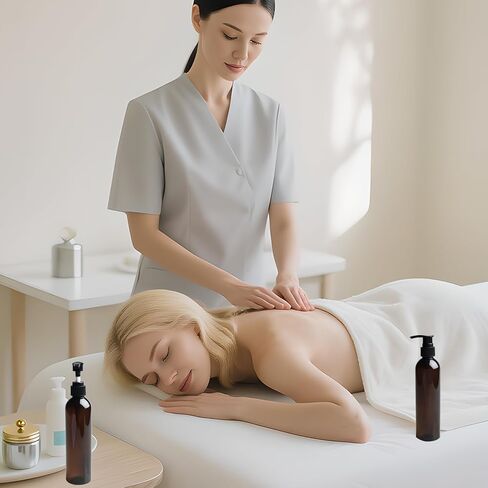 حاوية زيت الجسم، موزع زيت الجسم مع مضخة لوشن، بلاستيك مانع للتسرب وخالي من مادة BPA، قطعتان in Kuwait