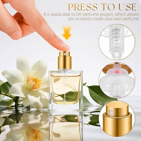 أغطية زجاجات رذاذ العطور من housoutil - 10 قطع 13 مم غطاء بديل علوي للعطور بايونيت فاين ميست، فوهة زجاجة رذاذ ذهبية لإصلاح العطور والكولونيا in Kuwait