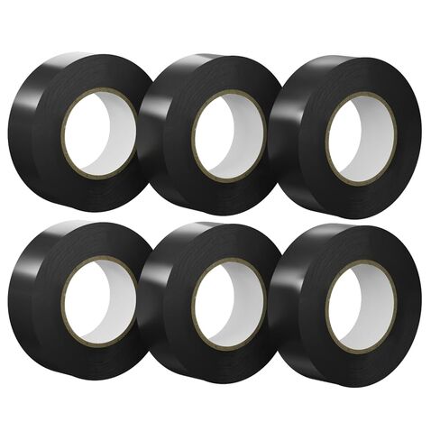 SWRT 6 Pack Black Electrical Tape Waterproof, 0.75 in x 66 FT Professional Grade UL/CSA Listed High Temp Electric Tape Under 600V for All Weather - UV Protection - Flame Retardant in Kuwait