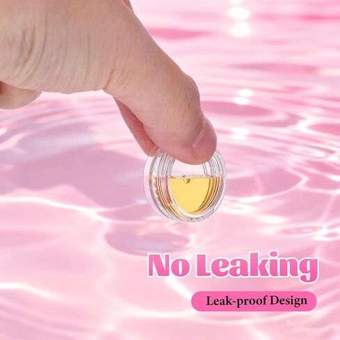 10 Pcs Sample Containers with Lids, 2g Mini Travel Jars, Travel Containers for Creams, Refillable Makeup Samples Container, Clear Sample Pots with Mini Spatulas for Toiletries, Creams, Lotions 3x1.2cm in Kuwait