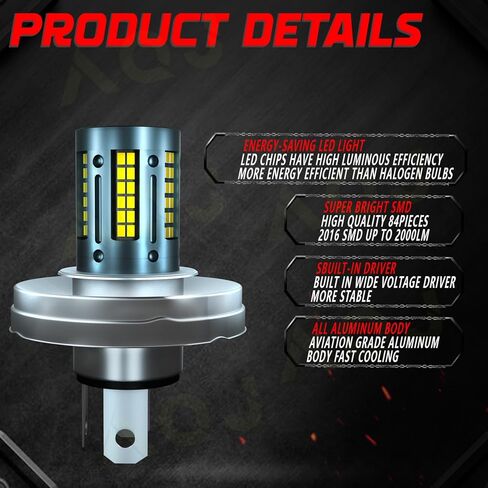 LED Bulbs for John Deere Ford Massey Ferguson Tractor Headlights,P45T White led bulb 300% Super Brighter Chips LED Bulb for Motorcycle Light,6000K.2PCS in Kuwait