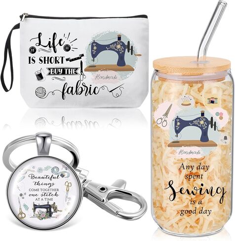 Kacctyen Social Worker Gift for Women, Social Work Month Gifts Appreciation Makeup Bag with Keychain 17 oz Glass Thank You Cup with Lid and Straw Set in Kuwait