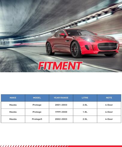 السائق الأمامي وجانب الراكب مع دعامة متوافقة مع Mazda Protege 1999-2003، Protege5 2002-2003، 19-B2608 19-B2609 فرجار لمجموعة زوج من 2 in Saudi Arabia