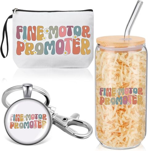 Kacctyen Social Worker Gift for Women, Social Work Month Gifts Appreciation Makeup Bag with Keychain 17 oz Glass Thank You Cup with Lid and Straw Set in Kuwait