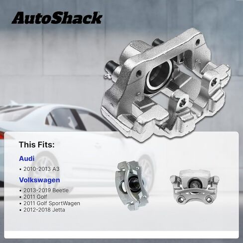 AutoShack Rear Brake Calipers Left & Right Replacement for 2012-2018 Volkswagen Jetta 2013-2019 Volkswagen Beetle 2010-2013 Audi A3 2-PC Set in Saudi Arabia