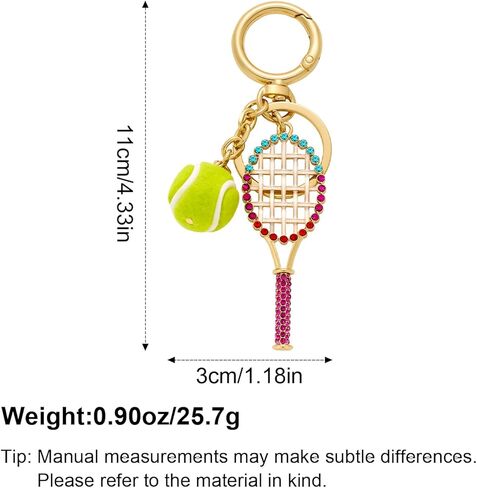 Sport Keychain Cute Badminton Tennis Purse Hangdbags Charm Trendy Key Chain Accessory in Saudi Arabia