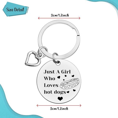 Xiahuyu Hot Dog Gifts for Women Girls Hot Dogs Keychain Hot Dog Lover Gift Food Lover Gift Hot Dogs Themed Gifts Christmas Birthday Present for Her Best Friend Sister Daughter Girlfriend in Saudi Arabia