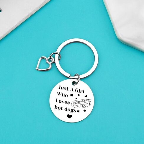 Xiahuyu Hot Dog Gifts for Women Girls Hot Dogs Keychain Hot Dog Lover Gift Food Lover Gift Hot Dogs Themed Gifts Christmas Birthday Present for Her Best Friend Sister Daughter Girlfriend in Saudi Arabia