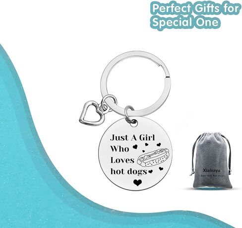 Xiahuyu Hot Dog Gifts for Women Girls Hot Dogs Keychain Hot Dog Lover Gift Food Lover Gift Hot Dogs Themed Gifts Christmas Birthday Present for Her Best Friend Sister Daughter Girlfriend in Saudi Arabia
