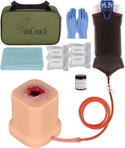 SimCoach Wound Packing Trainer Kit, Stop The Bleed Kit for Wound Packing Training, Wound Dressing Kit for Tourniquet Training (Education Training USE ONLY) in Kuwait