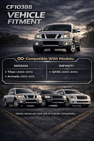 CF10388 Cabin Air Filter, Fit for Nissan Armada 2005-2015, Titan 2004-2015, NV2500 NV3500 2012-2014, for Infiniti QX56 2004-2010 - Skyblue Composite Media in Kuwait