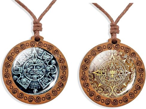 Mayan Calendar Necklace Aztec Necklace Pendant Jewelry - TWO Necklaces in Saudi Arabia