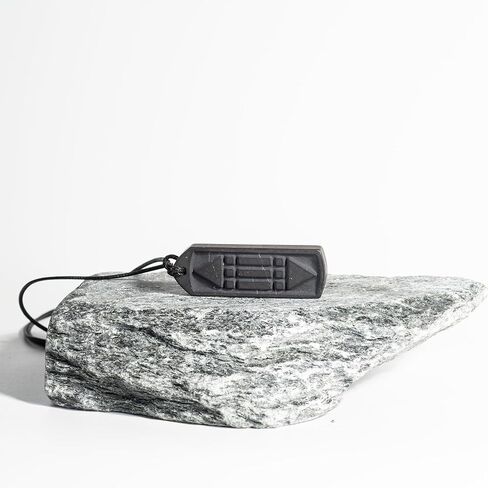 Atlantis Symbol Pendant – Double-Sided Shungite Amulet for Energy Protection, Meditation & Spiritual Healing Jewelry in Kuwait