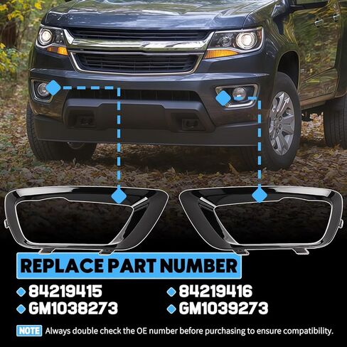 84219415 زوج إطار أمامي للمصد الأمامي مناسب لشيفي شيفروليه كولورادو 2015-2020 للمصابيح الأمامية ذات الدعم السفلي وحشو الزينة يستبدل 84219416 GM1038273 GM1039273 in Kuwait