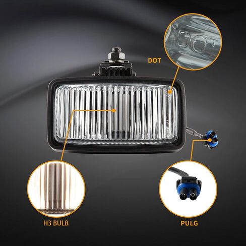 Fog Light Lamp Assembly Fits for International Prostar 9100 9200 9300 9400 9600 9700 9800 9700 Left Driver Side or Right Passenger Side Included Bulbs in Saudi Arabia