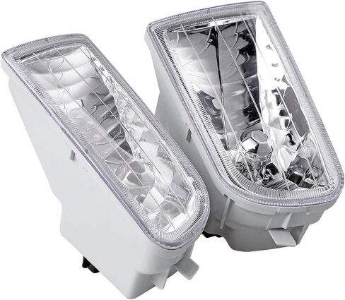 2 Pack Front Lower White LED Fog Light with Daytime Running Lamp, Black Housing Clear Lens, for 1993-1999 Toyota Corolla AE100 AE101 Base CE DX LE Sedan All Trac DX Wagon in Saudi Arabia