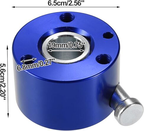 X AUTOHAUX Aluminum Alloy Steering Wheel Quick Release Disconnect 3 Holes Hub 0.27" Bore Blue in Saudi Arabia