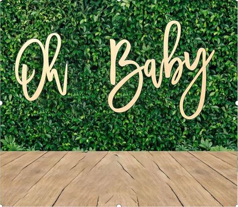 لافتة أوه بيبي، زينة خشبية للحفلات لحفلة استقبال المولود الجديد، الكشف عن الجنس، عيد الميلاد، خلفية للصور in Kuwait