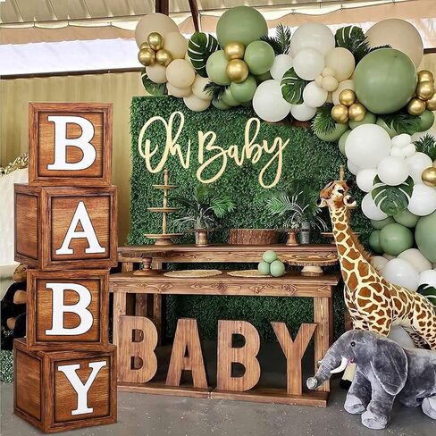 لافتة أوه بيبي، زينة خشبية للحفلات لحفلة استقبال المولود الجديد، الكشف عن الجنس، عيد الميلاد، خلفية للصور in Kuwait