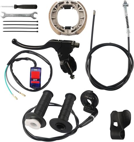 Mini Bike Throttle Assembly and Mini Bike Drum Brake Lever Replacement for CT200U CT200U-EX BT200X Baja Warrior Massimo MB200 Predator 200cc 196cc 6.5hp Parts 7/8 22mm Handlebar Grips（Black） in Kuwait