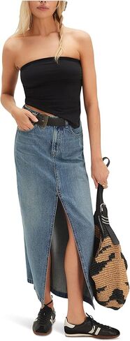 Free People Women's Nothing Better Denim Maxi in Saudi Arabia