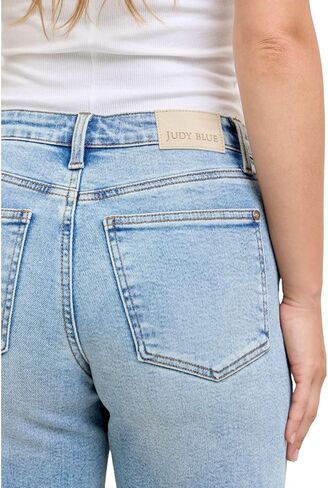 Judy Blue Womens Mid Rise Wide Crop Leg Jeans in Saudi Arabia