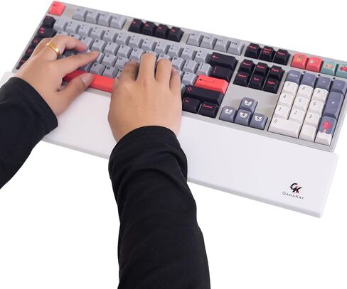 GK GAMAKAY Silicone Keyboard Wrist Rest, Soft Ergonomic Wrist Rest, Relax Your Wrist, for Laptop Computer Office & Home (White-100%) in Kuwait