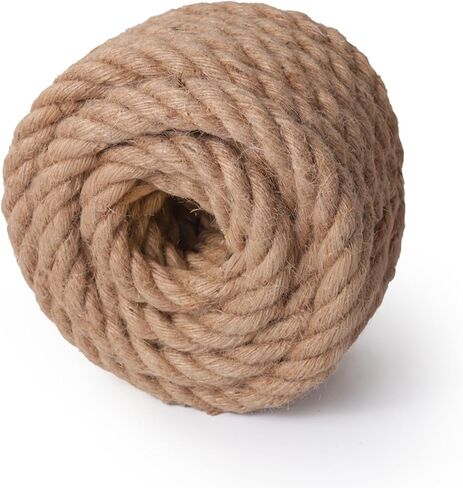 حبل قنب طبيعي بطول 30 قدمًا، جوت مانيلا ملتوي بسمك 1/2 بوصة، مثالي لشد الحبل، الحرف اليدوية، أرجوحة الشرفة، الديكور، الدرابزين، الأرصفة، المناظر الطبيعية in Kuwait