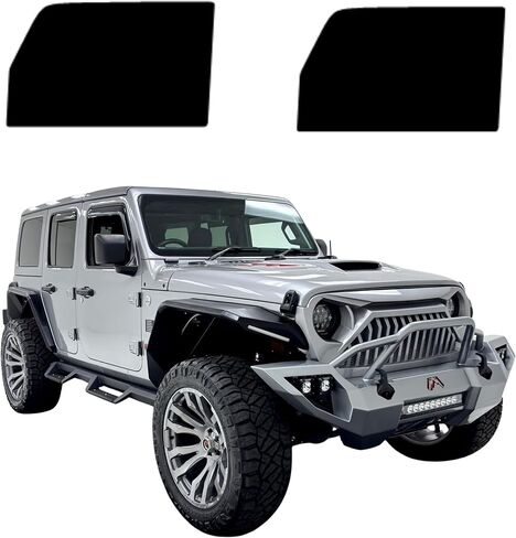 طبقة تظليل نافذة مسبقة القطع DIY لتناسب 2011-2017 Jeep Wrangler ذات 4 أبواب للسائق وعامل نوافذ الركاب تناسب 5% 15% 20% 35% 50% ظلال ملونة تحجب 99% من الأشعة فوق البنفسجية مقاومة للخدش (20% مطابقة للخلف) in Kuwait