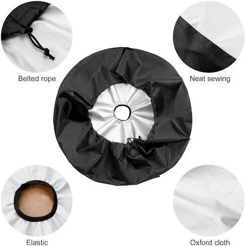 Delerain Spare Tire Cover with Backup Camera Hole Social Anxiety Wheel Covers Waterproof Dust-Proof UV Sun Universal Fit for Trailer RV SUV Truck (17 Inch for Diameter 31"-33") in Kuwait