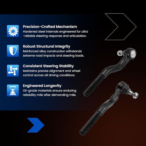 2PCS ES800593 ES800594 Front Outer Tie Rod Ends Kit Compatible with Jeep 2007-2017 Wrangler, 2018 Wrangler JK in Saudi Arabia