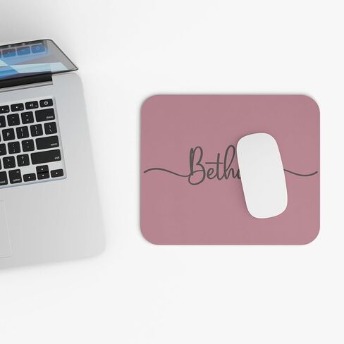 Personalized Name Square Mouse pad, Cute Swash Name Custom Color Mousepad Gift Ideas in Saudi Arabia