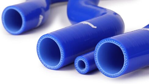 طقم خرطوم تبريد المبرد من السيليكون لمازدا RX8 SE3P 13B-MSP مع 18 قطعة 304 مشابك من الفولاذ المقاوم للصدأ على شكل حرف T (أزرق) in Saudi Arabia