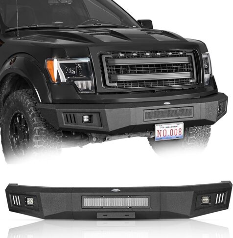 Hooke Road Guardian F150 Front Bumper for Ford F-150 2009 2010 2011 2012 2013 2014 (Exclude Raptor), Full Width Steel Offroad Bumper w/License Plate Mount in Saudi Arabia