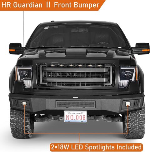 Hooke Road Guardian F150 Front Bumper for Ford F-150 2009 2010 2011 2012 2013 2014 (Exclude Raptor), Full Width Steel Offroad Bumper w/License Plate Mount in Saudi Arabia
