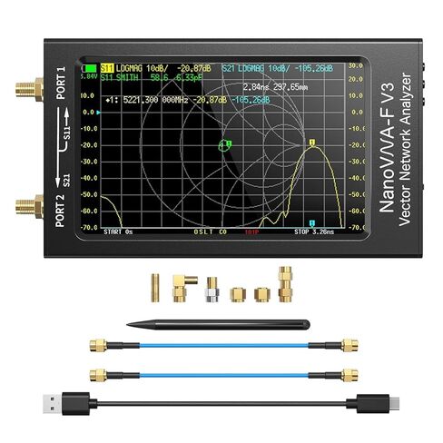 2024 Upgraded SeeSii NanoVNA-F 10KHz -1.5GHz Vector Network Analyzer, DeepVNA 4.3 inch Large Screen SWR HF/VHF/UHF Antenna Analyzer in Kuwait