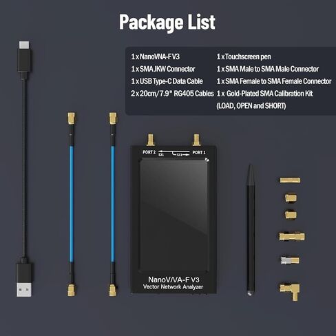 2024 Upgraded SeeSii NanoVNA-F 10KHz -1.5GHz Vector Network Analyzer, DeepVNA 4.3 inch Large Screen SWR HF/VHF/UHF Antenna Analyzer in Kuwait