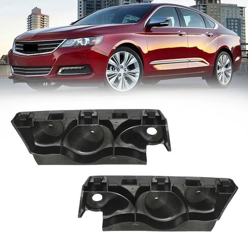 دعامة المصد الأمامي للسائق الأيسر والجانب الأيمن وجانب الركاب متوافقة مع Chevy Impala 2014-2020 دعامة ممتص الصدمات البلاستيكية زوج دعم التجنيب باللون الأسود 22994471 22994472 GM1032109 GM1033109 in Kuwait