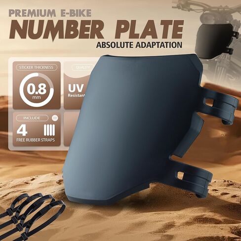 Front Number Plate for Electric Bike - License Plate Frames Compatible with Q20 Super 73 (No Sticker) in Saudi Arabia