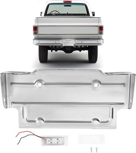Rear License Plate Bracket with Lamp Compatible with 1967-1995 Chevy Chevrolet Blazer GMC Jimmy Suburban Van Pickup Replace for GMK414388567 License Holder Pocket Mounting Frame Silvery in Kuwait