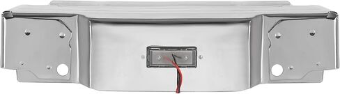 Rear License Plate Bracket with Lamp Compatible with 1967-1995 Chevy Chevrolet Blazer GMC Jimmy Suburban Van Pickup Replace for GMK414388567 License Holder Pocket Mounting Frame Silvery in Kuwait