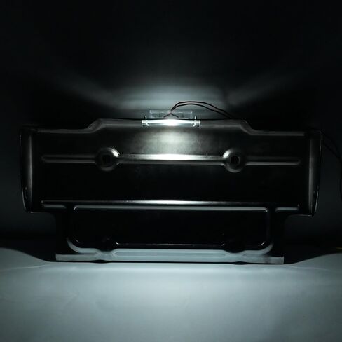 Rear License Plate Bracket with Lamp Compatible with 1967-1995 Chevy Chevrolet Blazer GMC Jimmy Suburban Van Pickup Replace for GMK414388567 License Holder Pocket Mounting Frame Silvery in Kuwait