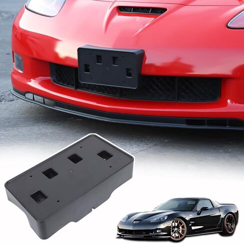 License Plate Frame Bracket Compatible with Chevrolet Corvette C6 2005-2013,ABS Tag Frame Holder Front Bumper License Plate Holder Mount Adapter Relocation Kit Accessories 1PCS in Saudi Arabia